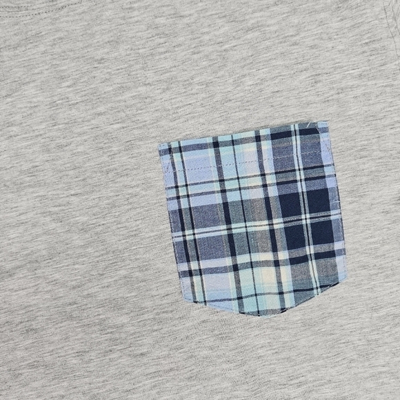 Tailor Vintage Short Sleeve Tee Xl Mens T Shirt Grey Short Sleeve Plaid Pocket - Picture 6 of 8